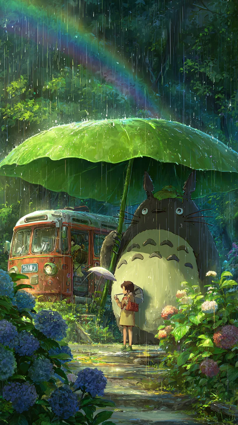 Rain, Rainbow, and the Forest Guardian